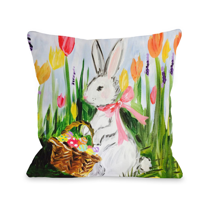 bunny throw pillow